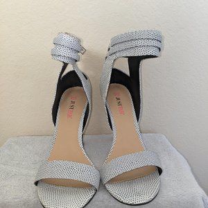 Just Fab, size 8.5, open toe, strap heel